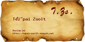 Tápai Zsolt névjegykártya